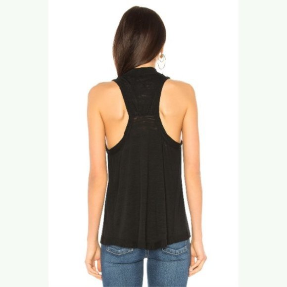 Last One! Free People NWT S Brisbane Black Tank Racerback Perfect for Summer! - Picture 6 of 12